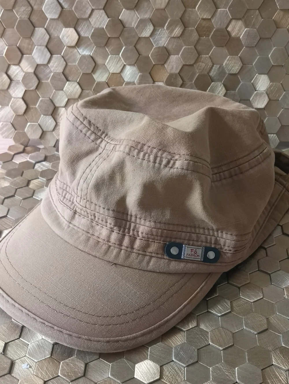 Men's Tan Cadet Military Cap